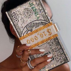 Money bag Dollar Design Luxury Diamond Evening Bag